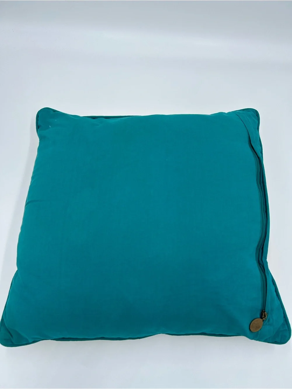 Pier 1 Teal and Olive Floral Embroidered Sequined Accent Pillow